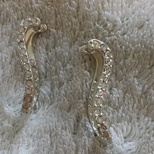 Silver sparkly earrings